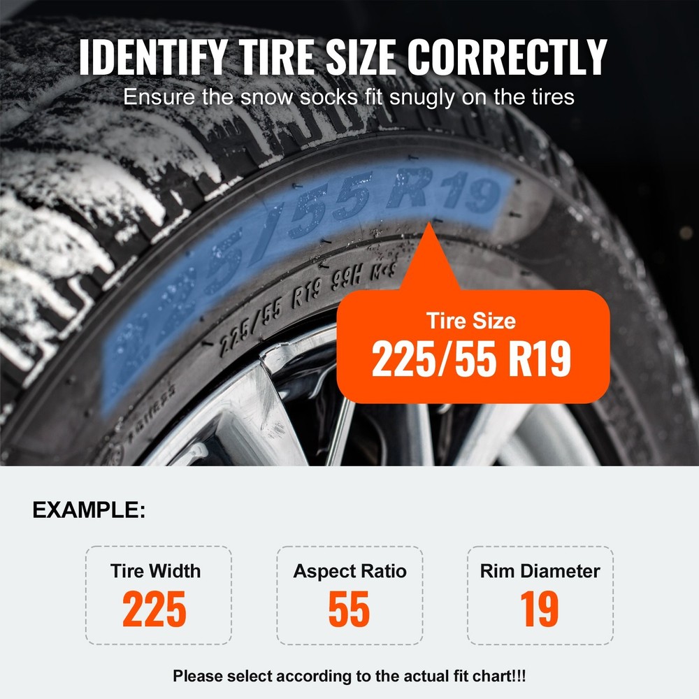 NEW HOT/ Thickened Snow Socks for Tires,Full Coverage Tire Socks with Polyester