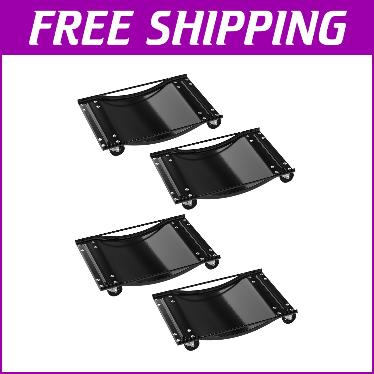 Car Dolly Set of 4 Heavy Duty 10,000 LBS Wheel Vehicle Dollies for Moving Car