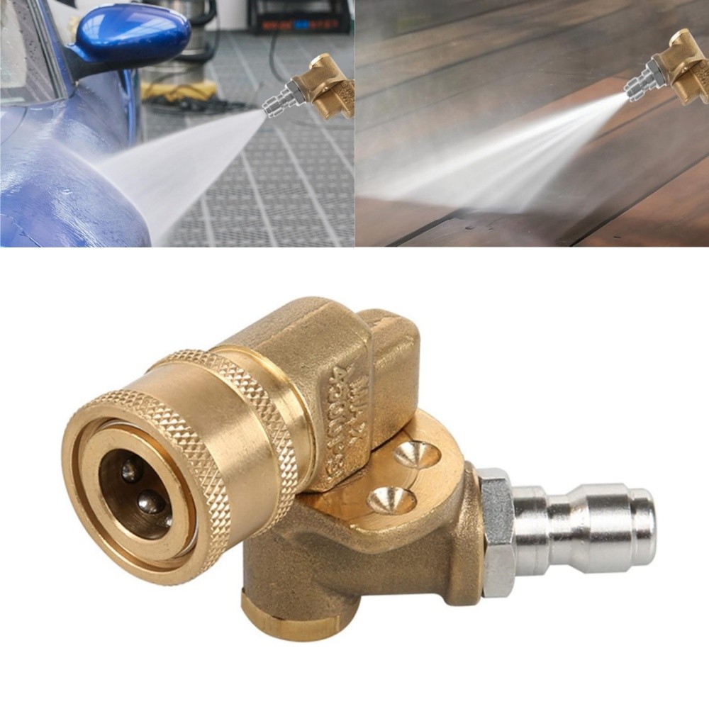 2x High Pressure Washer 1/4 " Quick Connect Pivoting Coupler Rotating Adjustable
