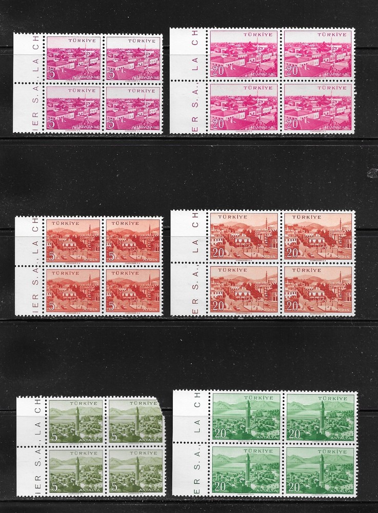 Turkey - lot 598. Mint, NH. Blocks