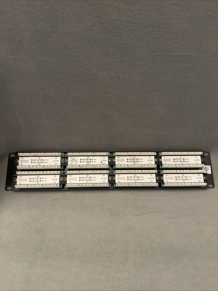 CAT5e GigaMax 48 Port Rack Mount Patch Panel Punchdown 5G596-U48 vertical cable