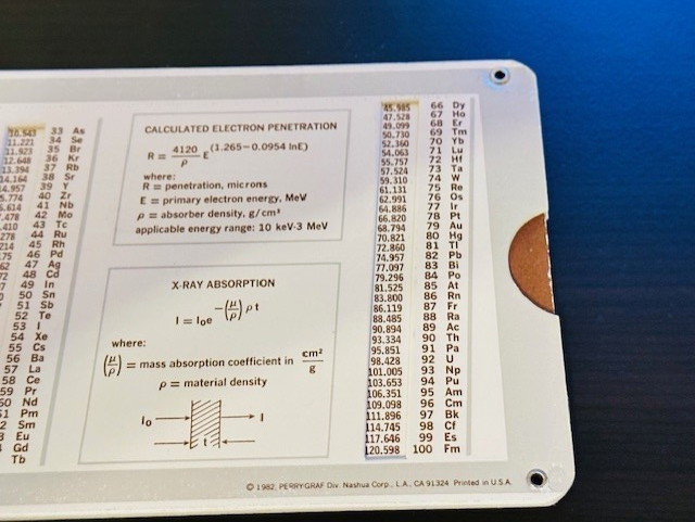 Link Systems Calculated Electron Penetration and X-Ray Absorption Chart