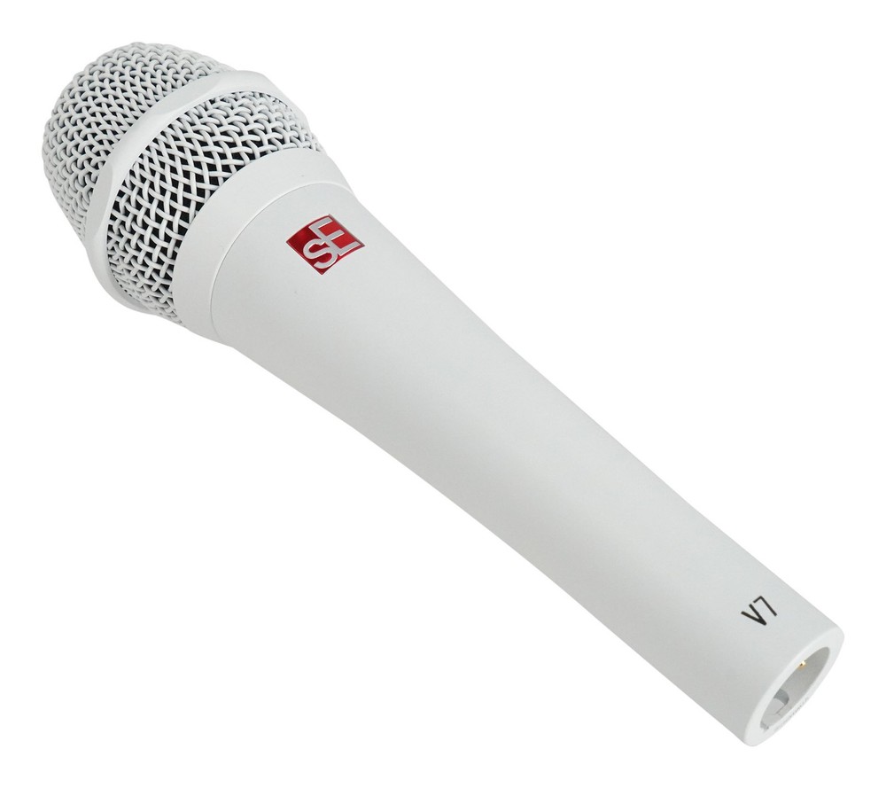 Se Electronics V7 White Handheld Dynamic Microphone Supercardioid Vocal Mic