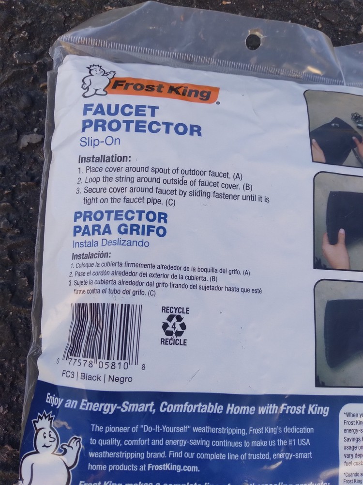 Frost King Faucet Protector Slip on NEW