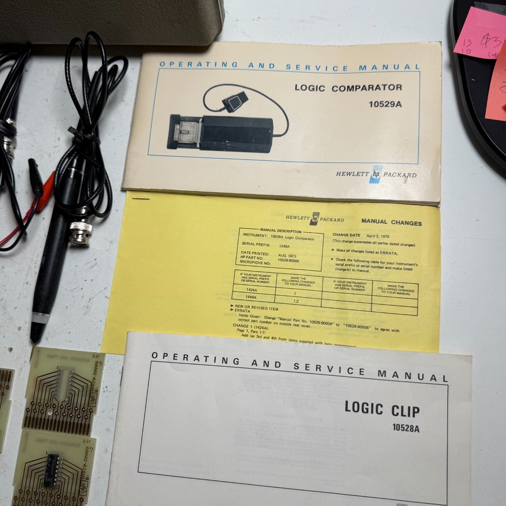 Hewlett Packard HP 5011T Logic Comparator Probe Pulser Troubleshooting Kit
