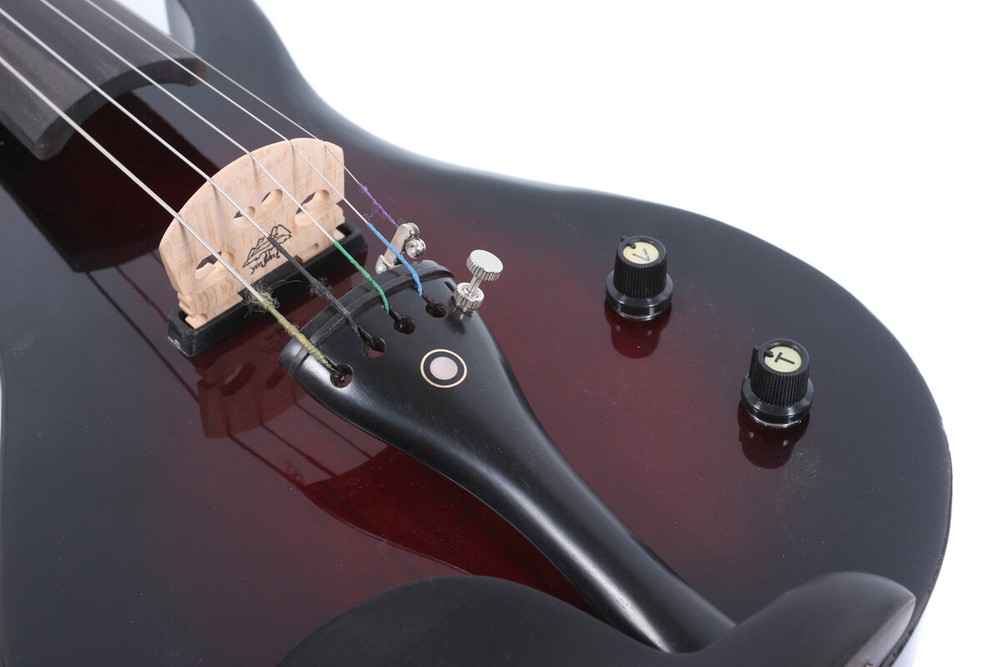 Advanced 5strings Electric Violin 4/4 Guitar Shape Nice Tone Free Case #EV20