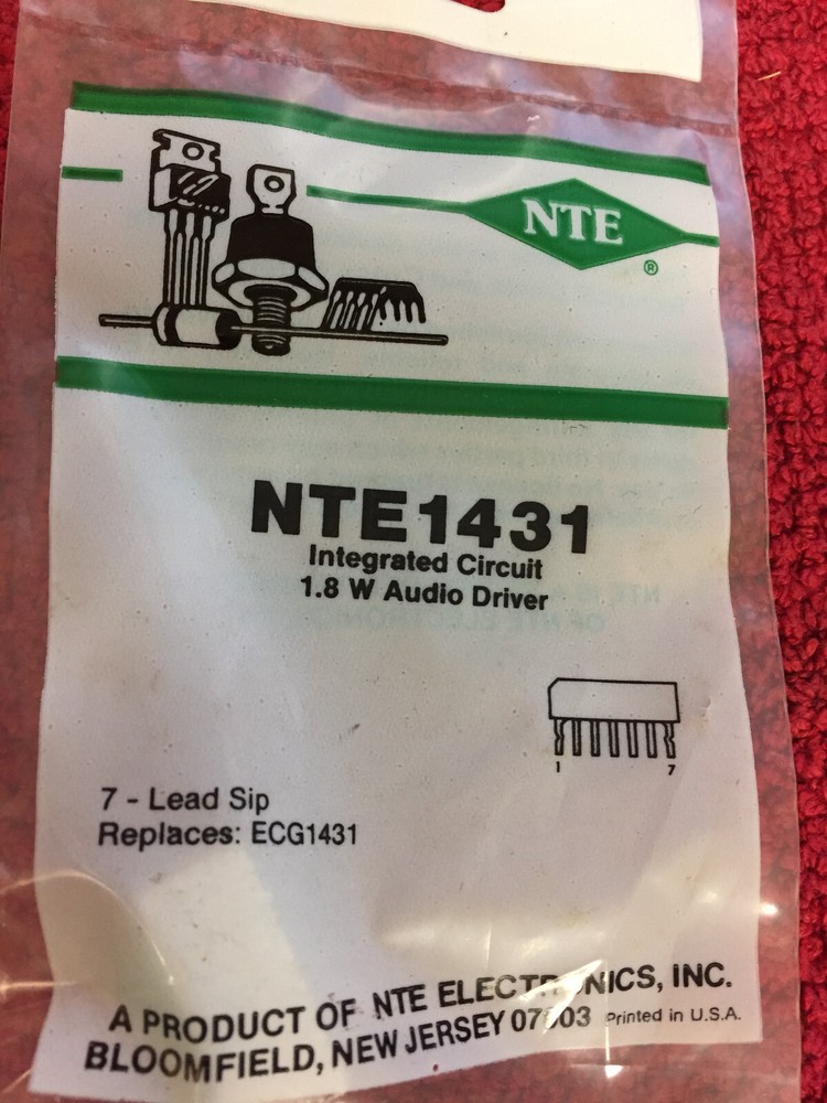 NTE1431 integrated circuit 1.8w audio driver