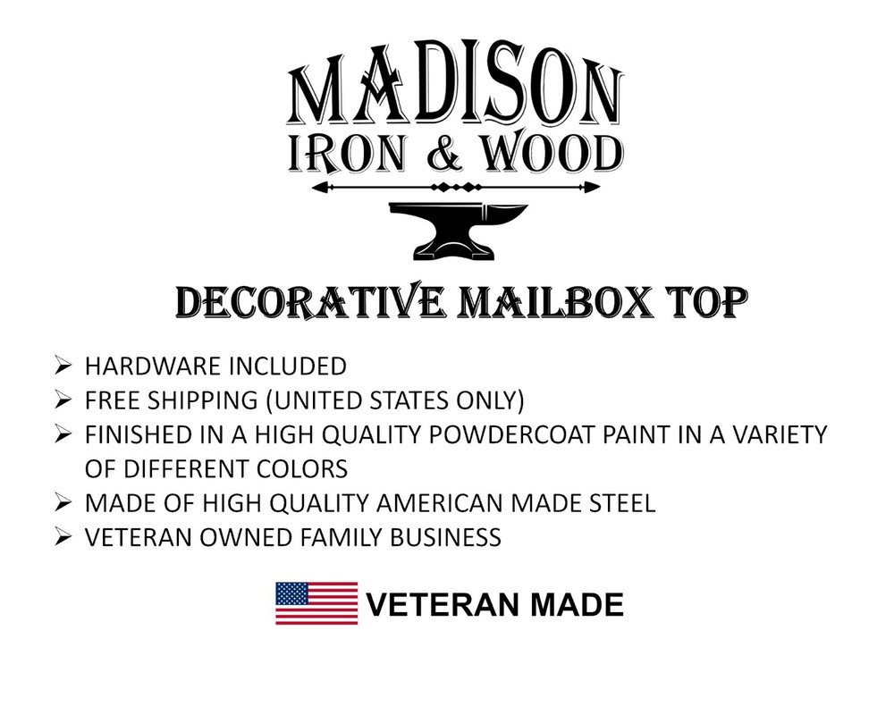 Tree Mailbox Topper, Decorative Pine Tree Mailbox Top Sign