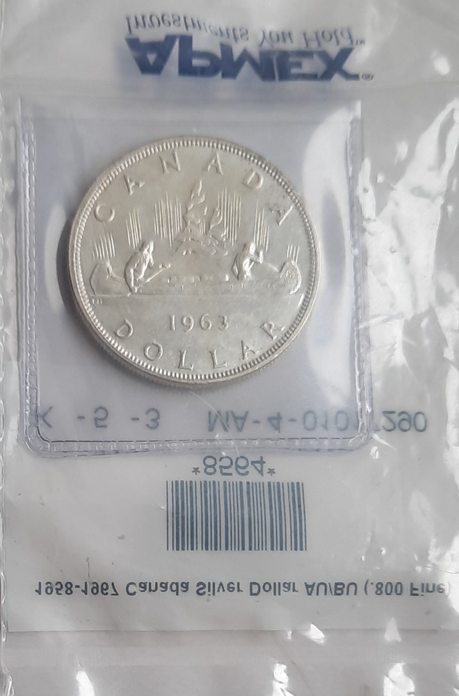 1963 Canada Silver Dollar – AU/BU – 80% Silver