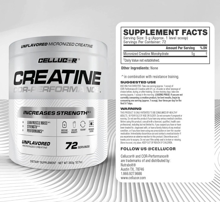 2 PACK 🔥Creatine Monohydrate for Strength and Muscle Growth, 72 Servings