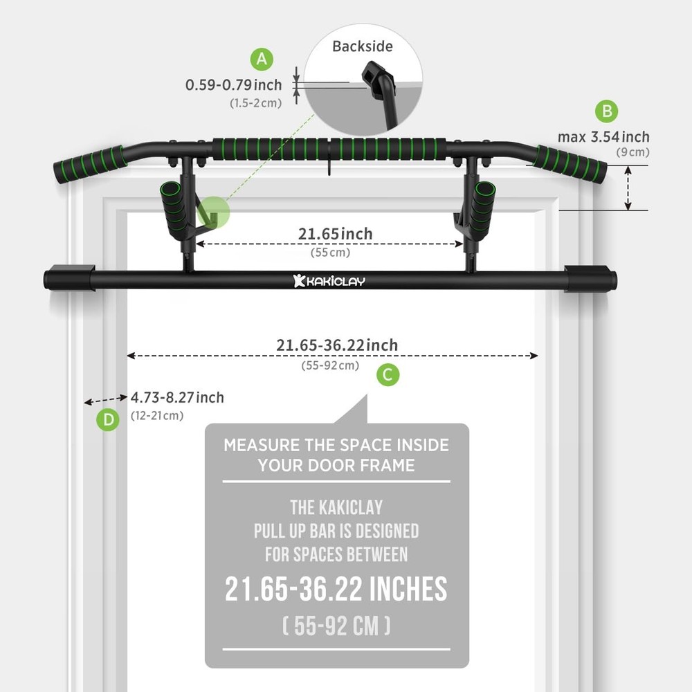 New Upgrade Pull Up Bar for Doorway - Foldable Design & Space-Saving, Upto 44...