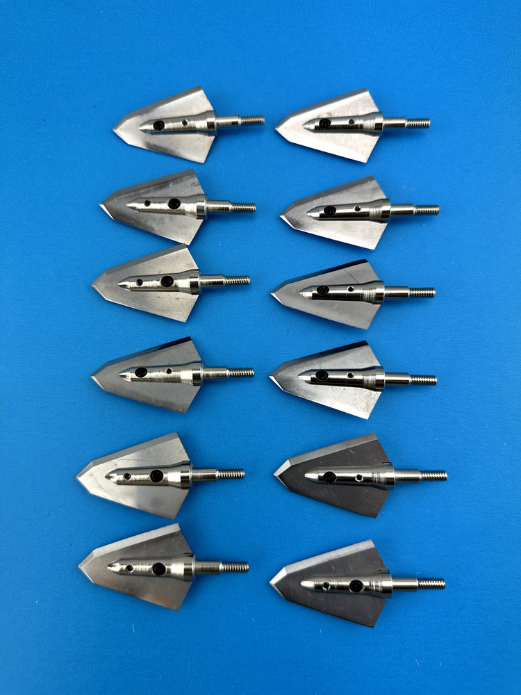 12 qty 200 grain solid Fixed Single Bevel Traditional Hunting SHARP Broadheads