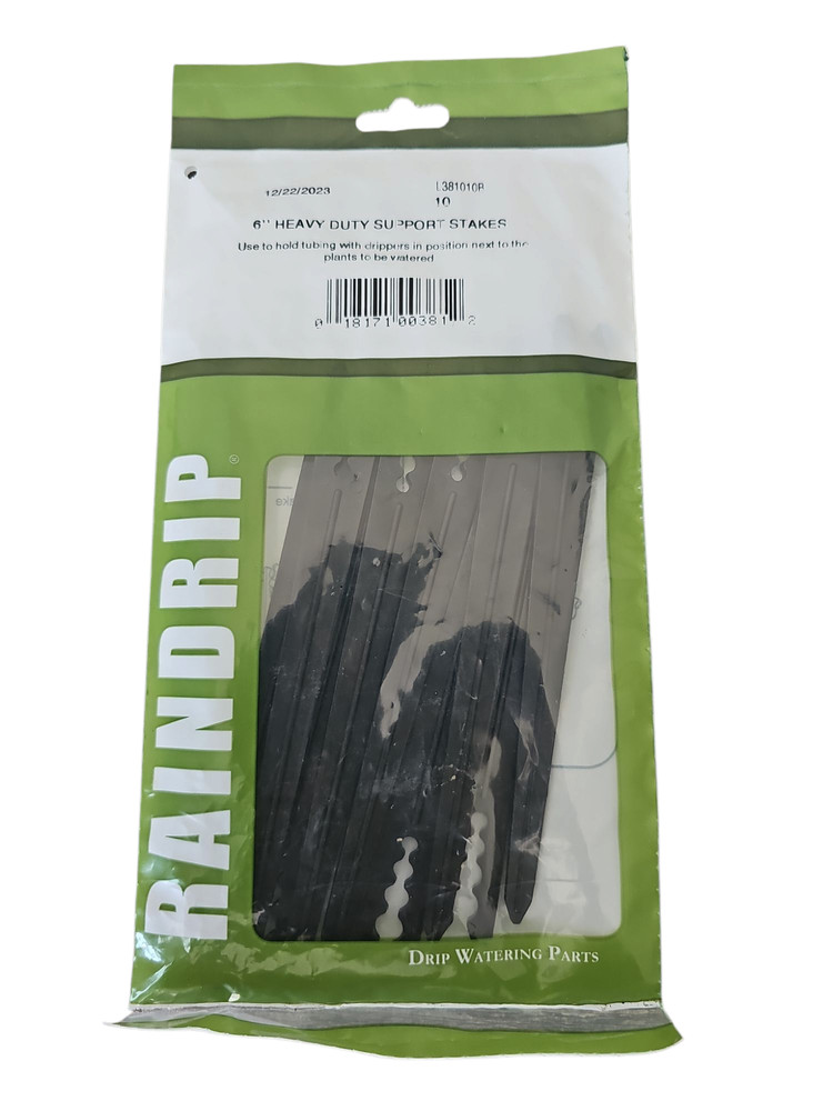 6" Heavy Duty Support Drip Stakes, 10 Count, Raindrip