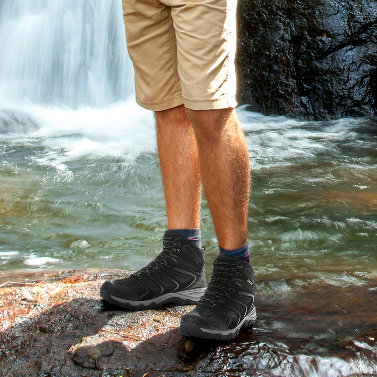 NORTIV 8 Men's Hiking Boots Waterproof Outdoor Travel Shoes