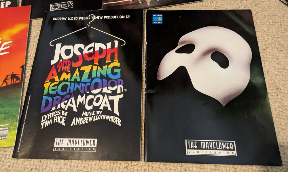 THEATRE PROGRAMMES - BUNDLE - JOB LOT - MAYFLOWER SOUTHAMPTON - JOSEPH, PHANTOM
