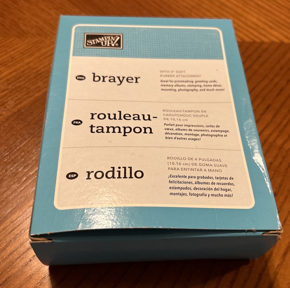 Stampin Up BRAYER Rubber 4 Inch NIB