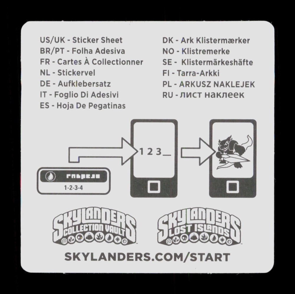 Spry Skylanders Trap Team 2014 Activision Sticker