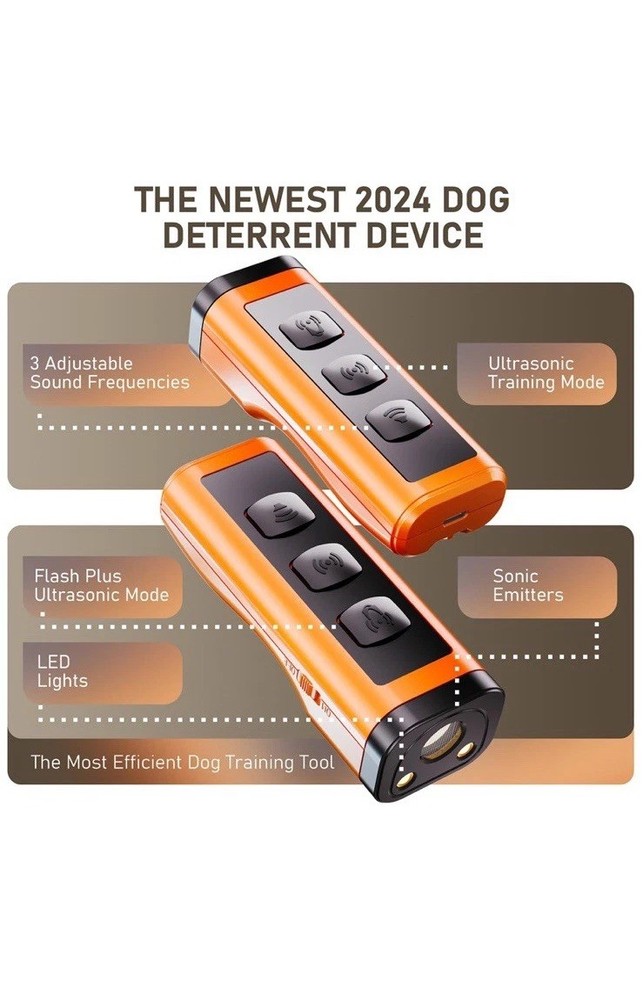 Dog Bark Deterrent Devices Rechargeable AntiBarking Device OPEN BOX