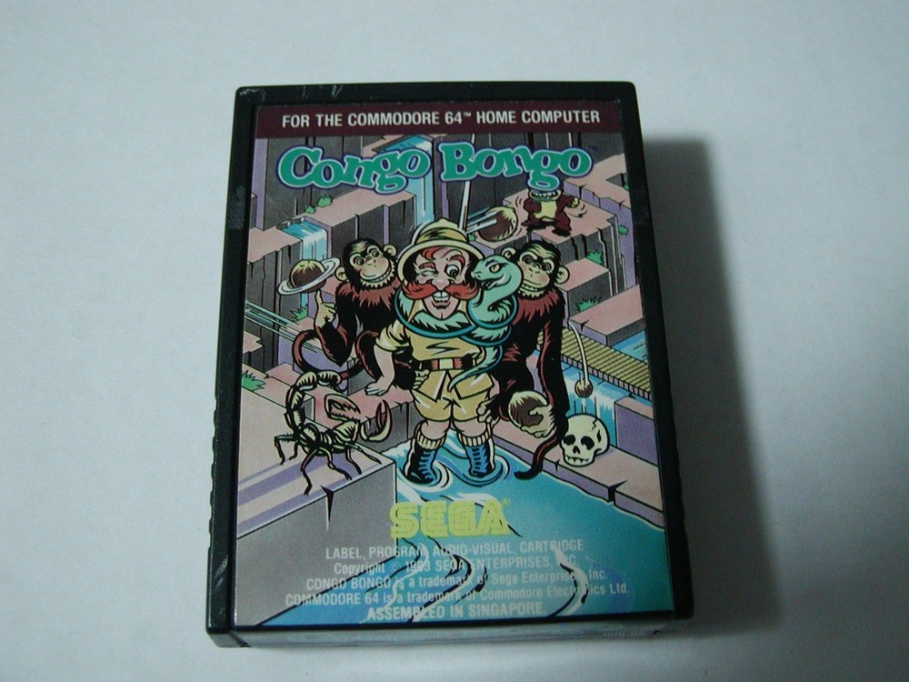 Commodore CONGO BONGO Cartridge by SEGA - Tested & WORKS!