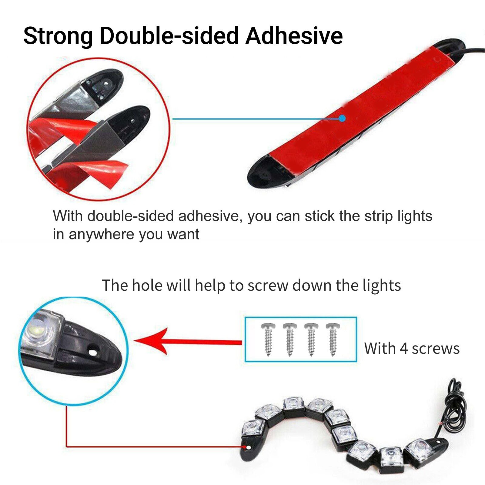 2PCS Navigation 9 LED Marine Bow Boat Yacht Pontoon Bright Lights Red Green 12V