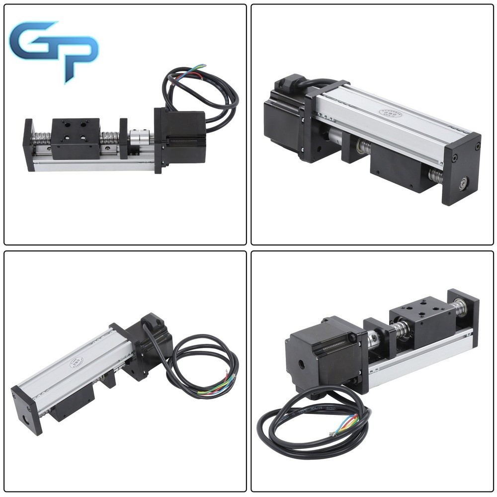 Mini Linear Guide Rail Stage Actuator 50mm Screw Motion With Nema23 Stepper