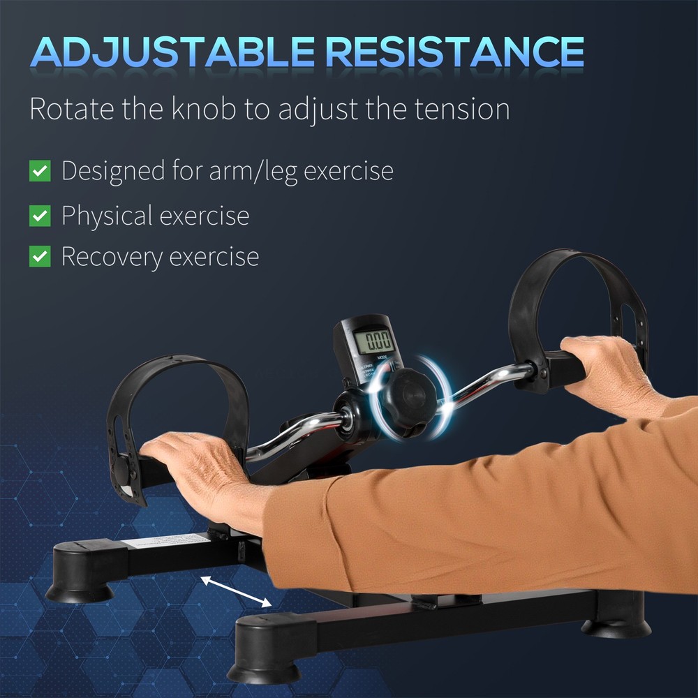 Soozier Mini Exercise Bike, Pedal Exerciser with LCD Display