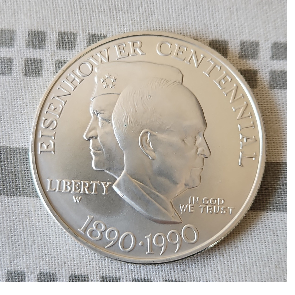 1990 Eisenhower Centennial Proof Silver Dollar West Point Commemorative