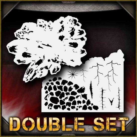 Rock Stone Texture Airbrush Stencil Template Airsick