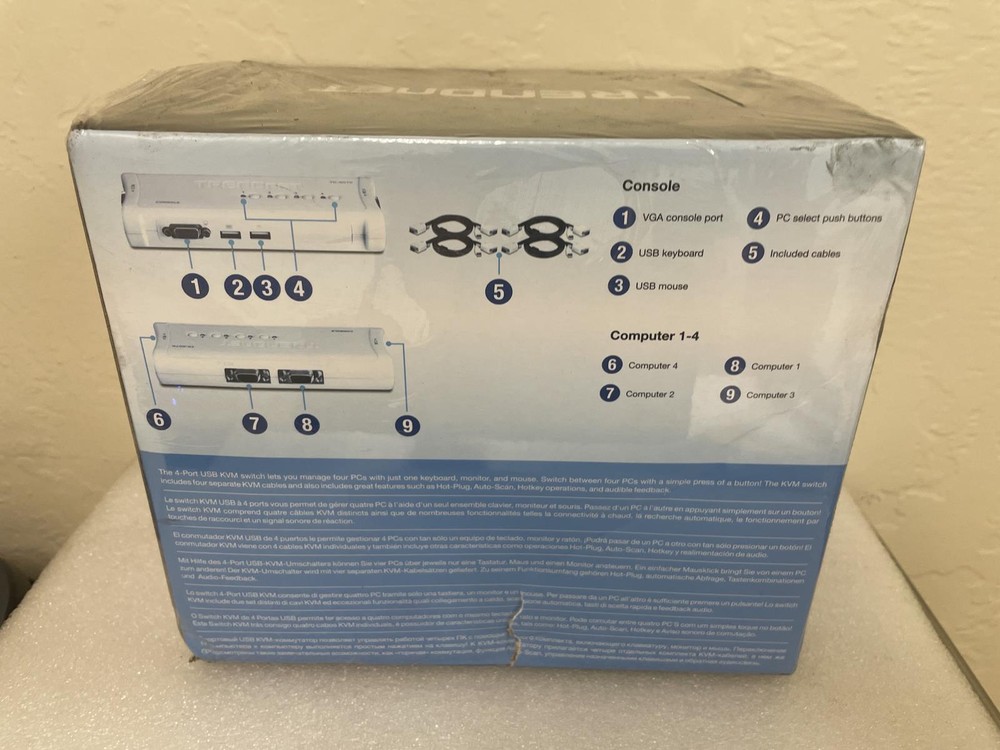 TRENDNET TK-407K 4-PORT KVM SWITCH KIT