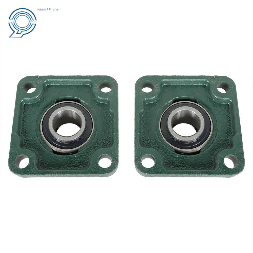 2 Pack UCF205-16 1" Bore Solid Base Pillow Block Flange Mounted Bearing 4 Bolt