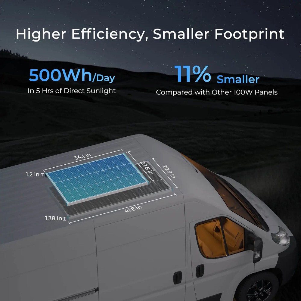 N-Type 16BB 100W Solar Panel 12V 100W Solar Panel 25% High-Efficiency, PV Module