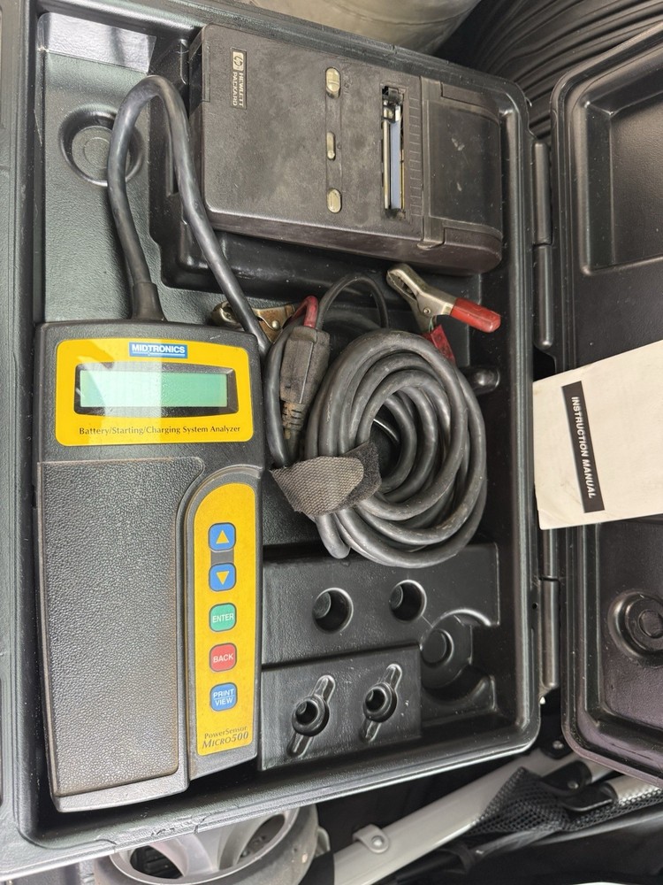 Midtronics MICRO500 Battery Starting Charging Analyzer With Printer, And Case
