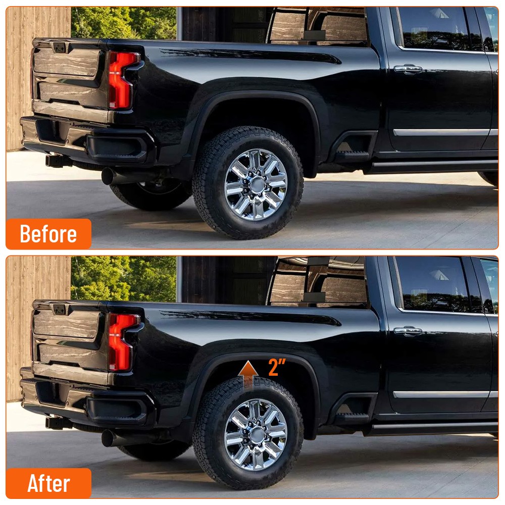 2 Inch Universal Leaf Spring Lowering Block Kit for Ride Height Adjustment 2Pcs