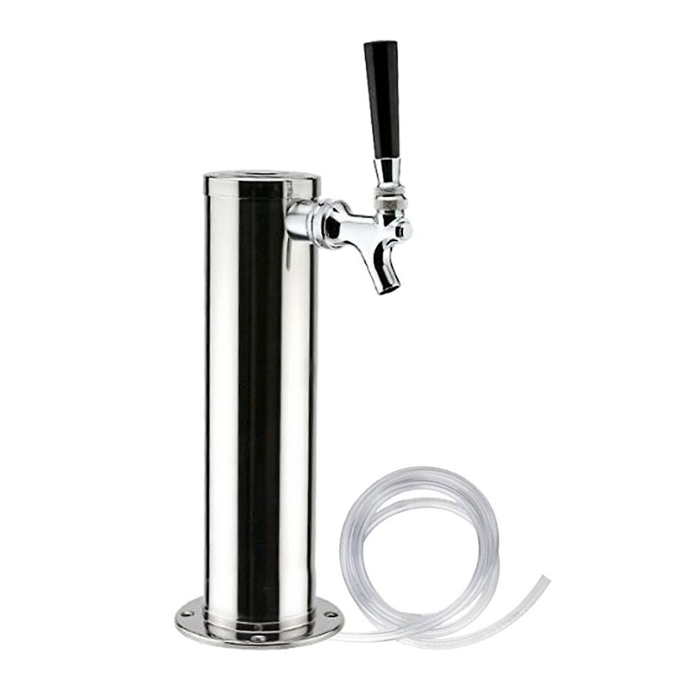 Single Tap Draft Beer Tower Faucet Tap Stainless Steel Homebrew Kegerator Chrome