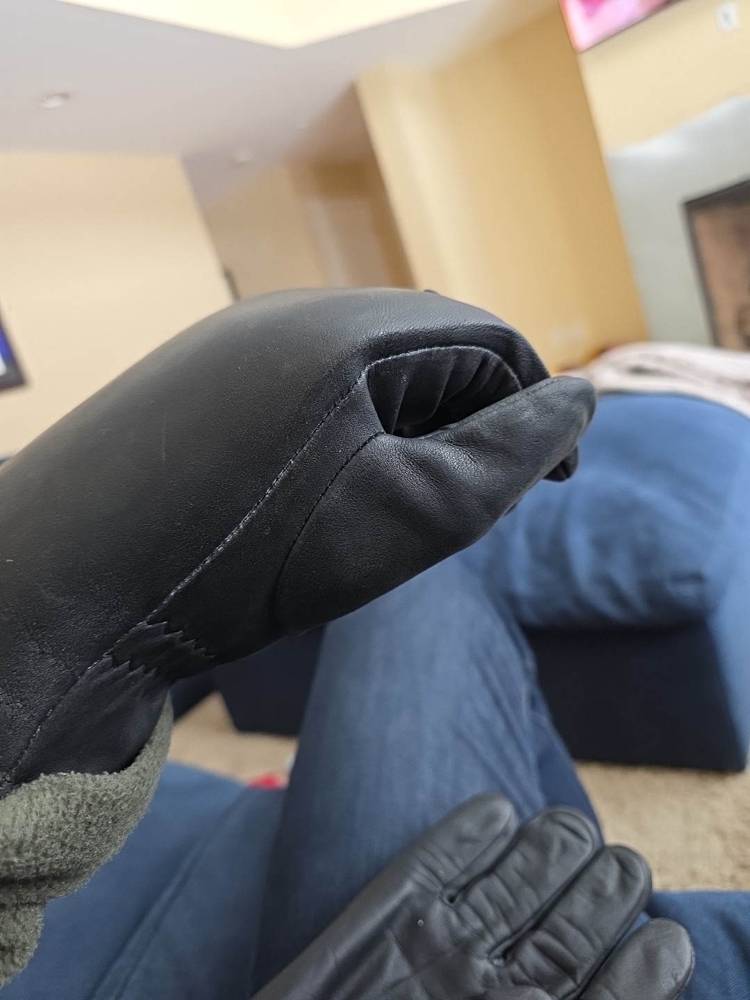 ANTIQUE GENUINE POLICE SAP GLOVES Museum Display Quality