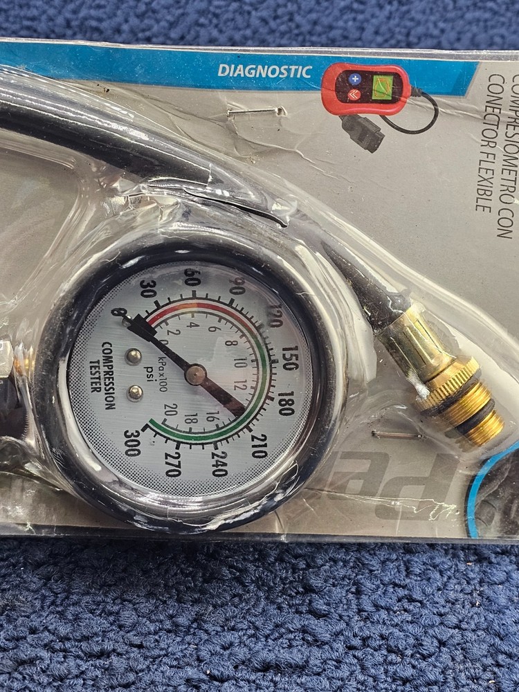 Performance Tool W80579: Flex Drive Compression Tester 0-300 PSI