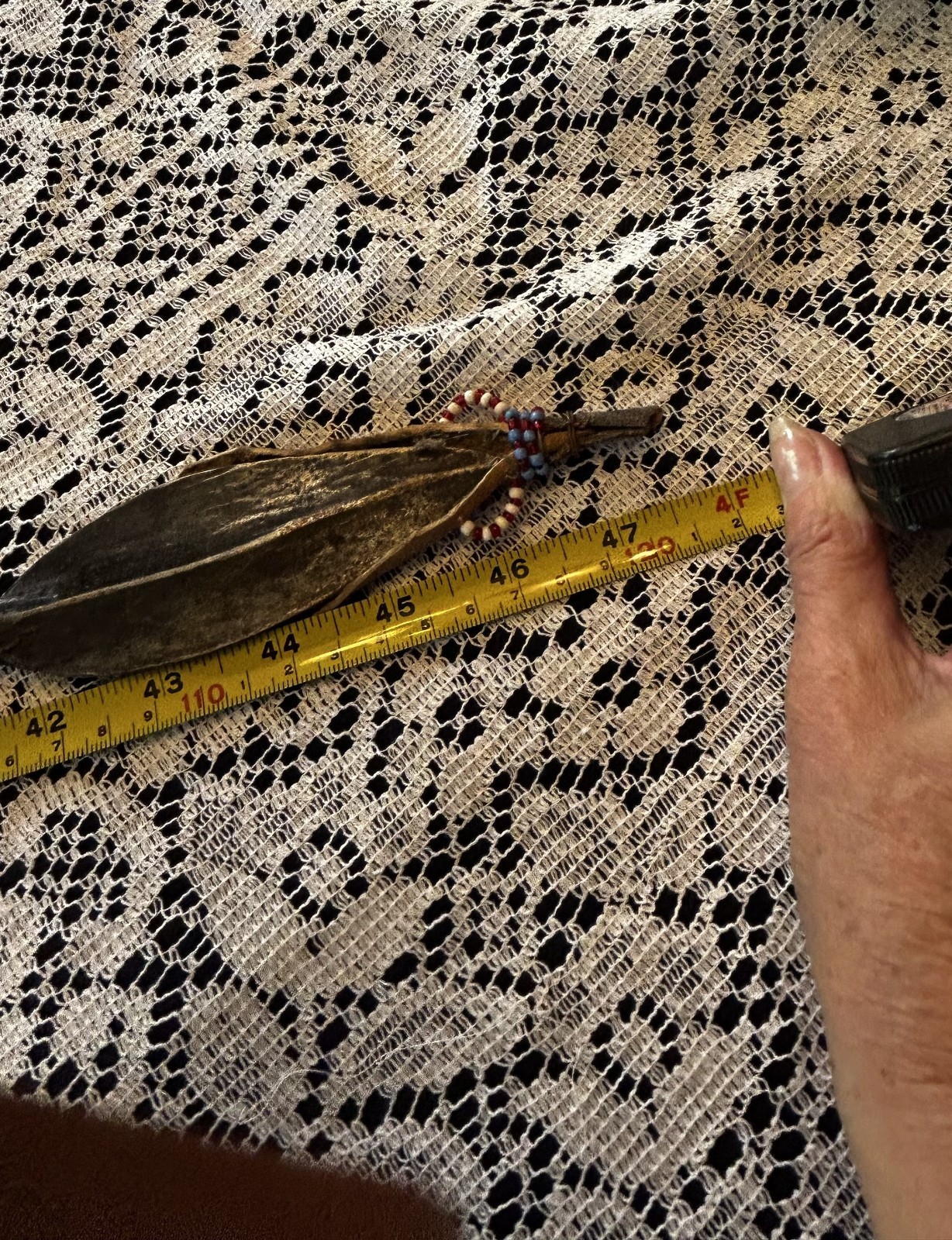 Unique hand carved African wooden SPEAR from Kenya Africa 4 pieces 48 in long