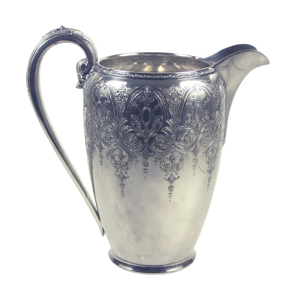 Vintage Wilcox Silver Plate Paisley Pattern Water Pitcher International Silver