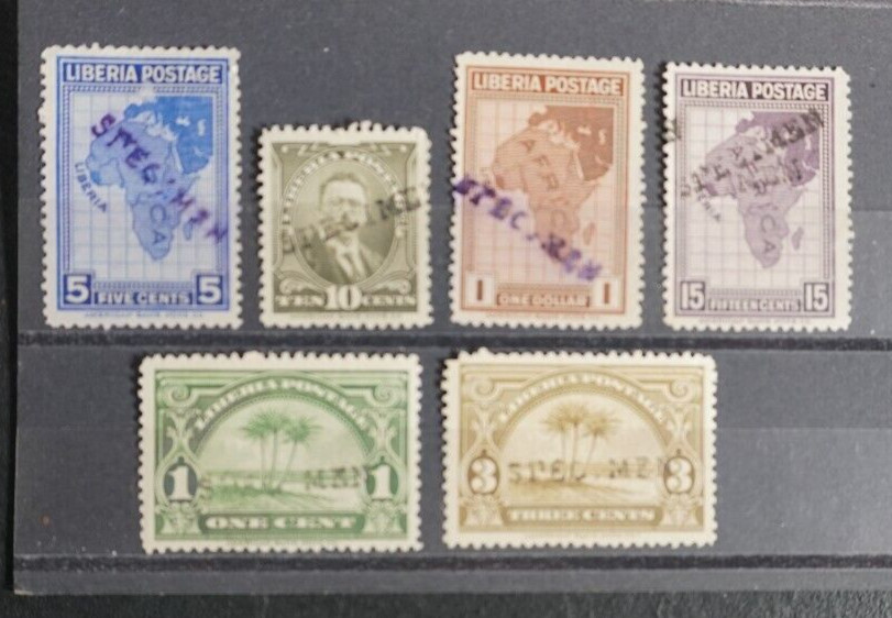 Liberia set #230-36* very rare British Post office dept. "Specimen" overprint