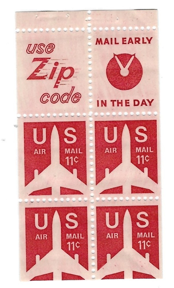 Stamp US C78a, Booklet Pane, MNH