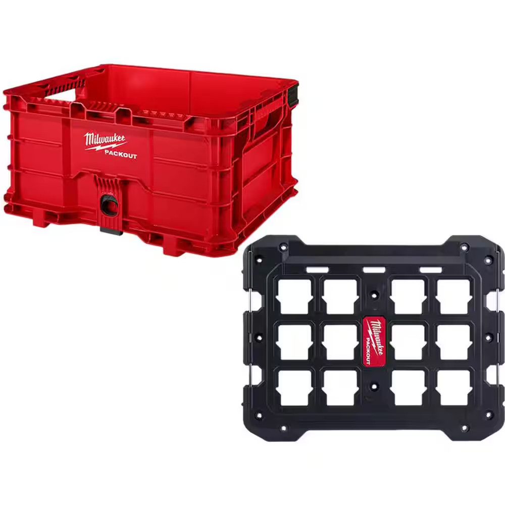 PACKOUT Tool Storage Crate with Mounting Plate