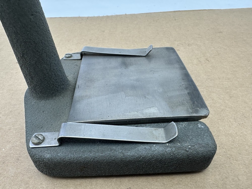 Vintage Optical Microscope Cast Iron Base Adjustable Stand Only - Unknown Maker