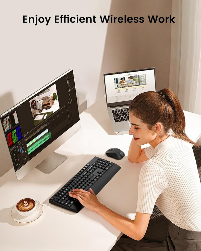 Seenda COE200 Wireless & Bluetooth Keyboard & Mouse USB+Bluetooth Multi-Device