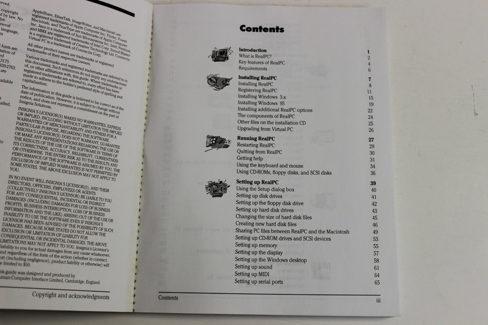 INSIGNIA SOLUTIONS REAL PC FOR POWER MAC VERSION 1.0