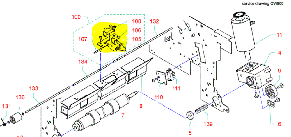 OCE COLORWAVE 600 MEDIA POSITIONING SENSOR