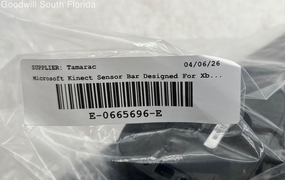 Microsoft Black Kinect Sensor Bar Designed For Xbox 360 Not Tested