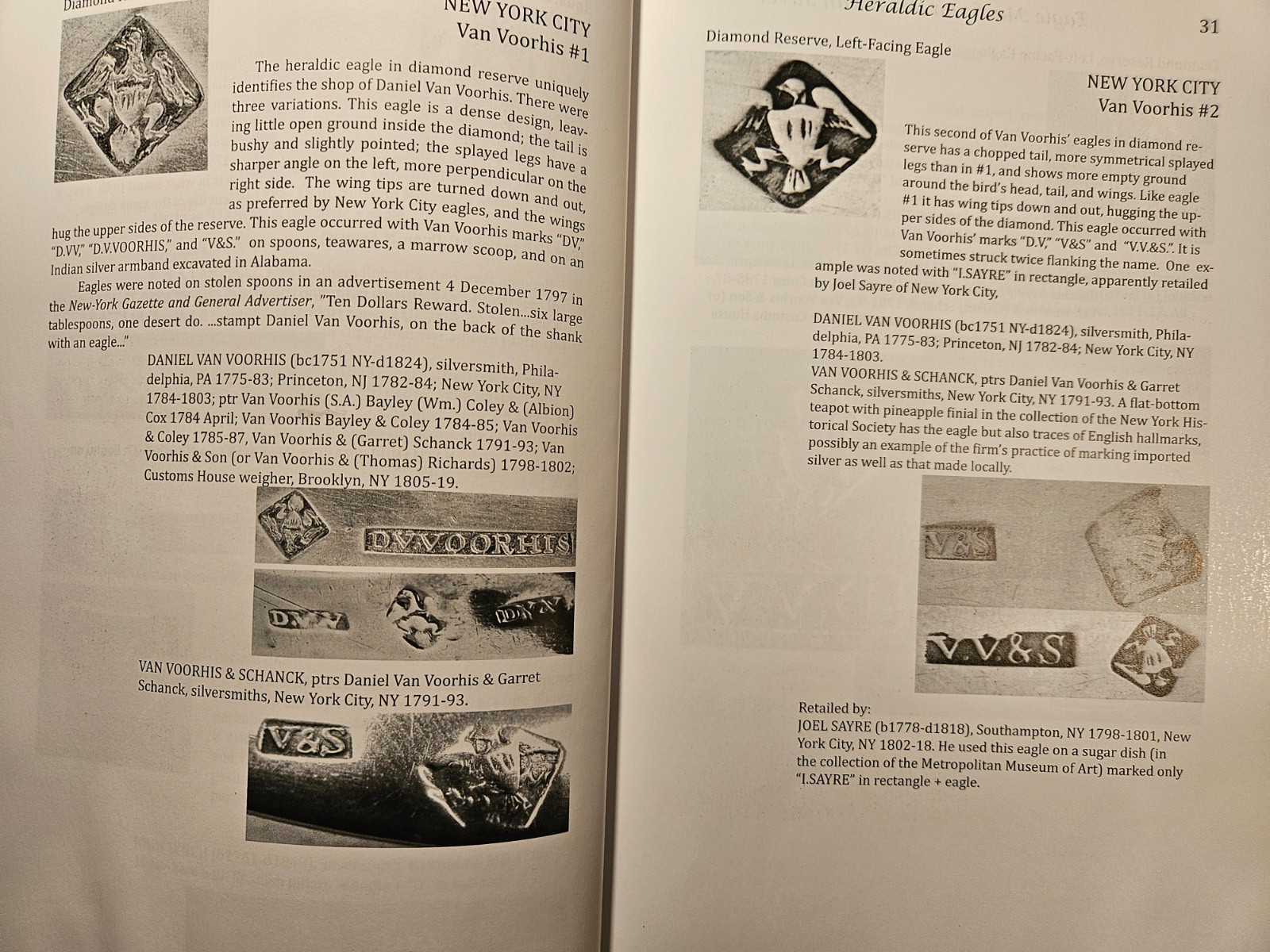 EXCELLENT COIN SILVER BOOK " Eagle Marks on American Silver" 500 enlarged photos