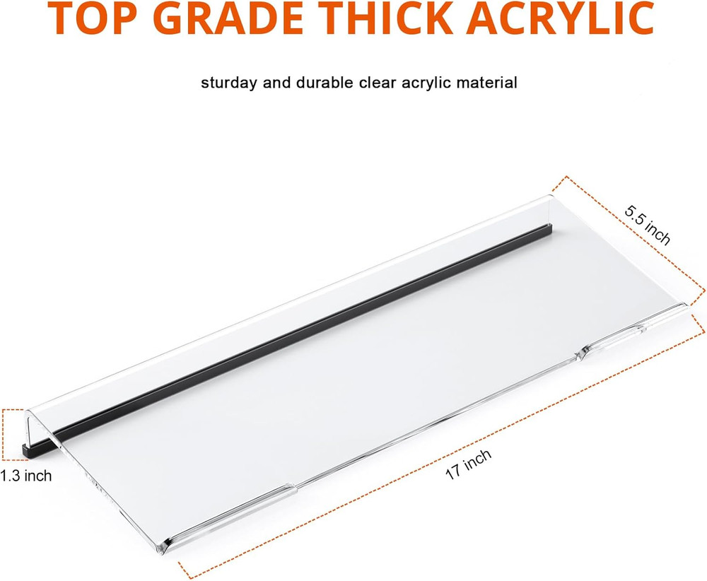 Acrylic Tilted Computer Keyboard Stand for Easy Ergonomic Typing, Keyb