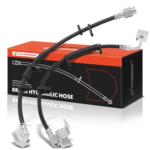 Front Driver and Passenger Side Brake Hydraulic Hose Compatible with Dodge