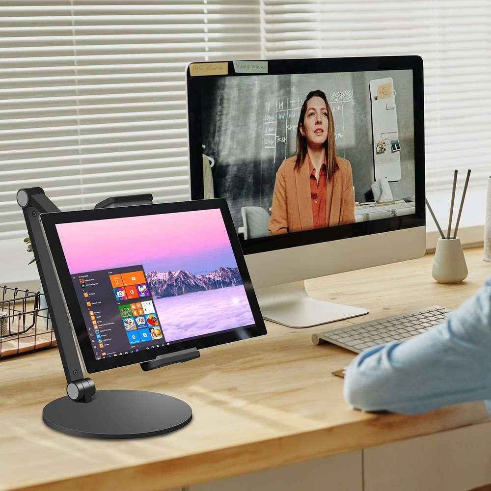 iPad Stand for Desk, Surface Pro Holder, Multi-Angle Adjustable Tablet Stand ...